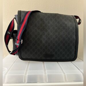 Gucci supreme diaper bag